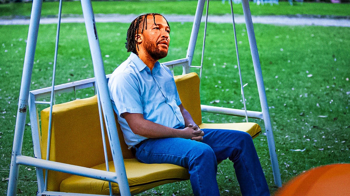 Jalen Brunson (Knicks) as the sad pablo escobar meme