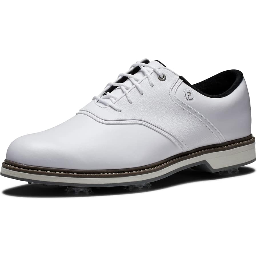 FootJoy Men's Fj Originals Golf Shoe - White/White colorway on a white background.