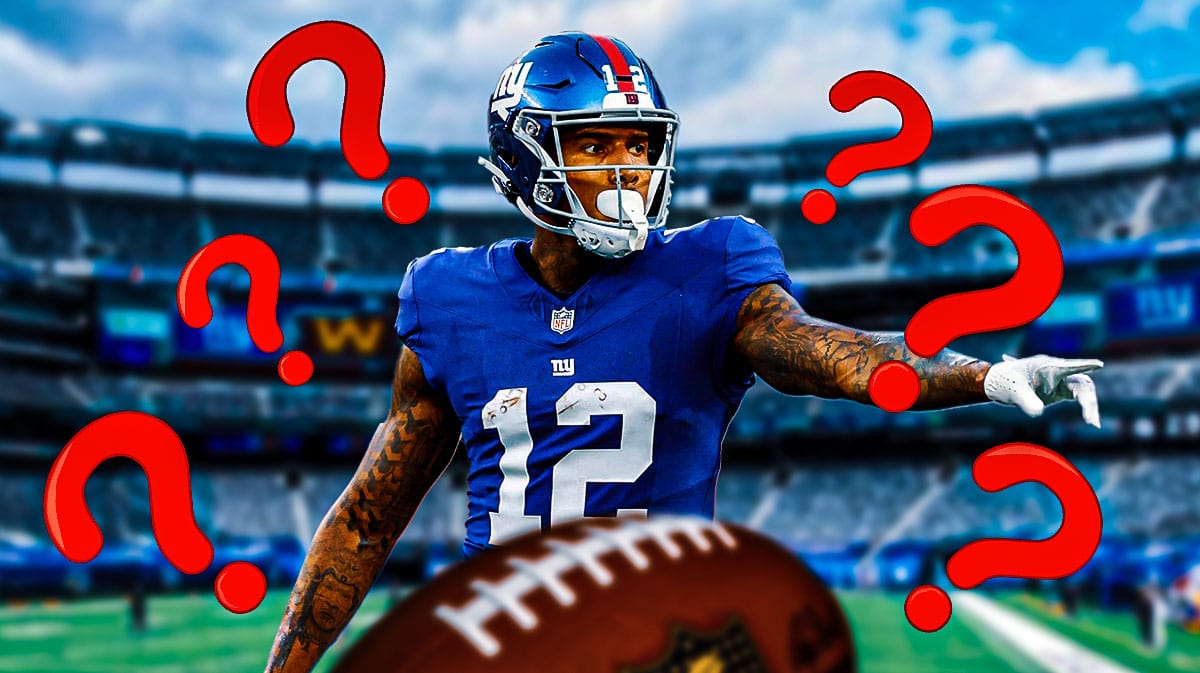 Darren Waller with question marks all around him