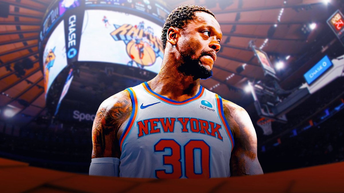 Knicks Julius Randle looking sad at Madison Square Garden