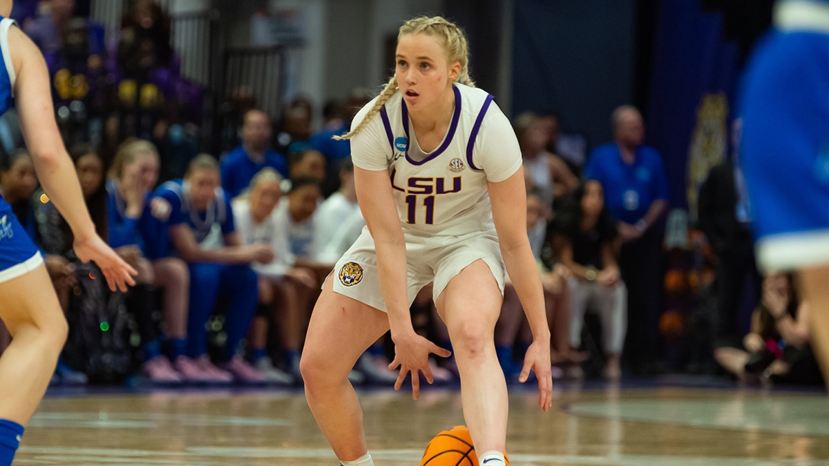 Hailey Van Lith 11 The LSU Tigers take down the Middle Tennessee Blue Raiders in the second round of the 2024 NCAA Tournament in Baton Rouge, LA at the Pete Maravich Assembly Center.