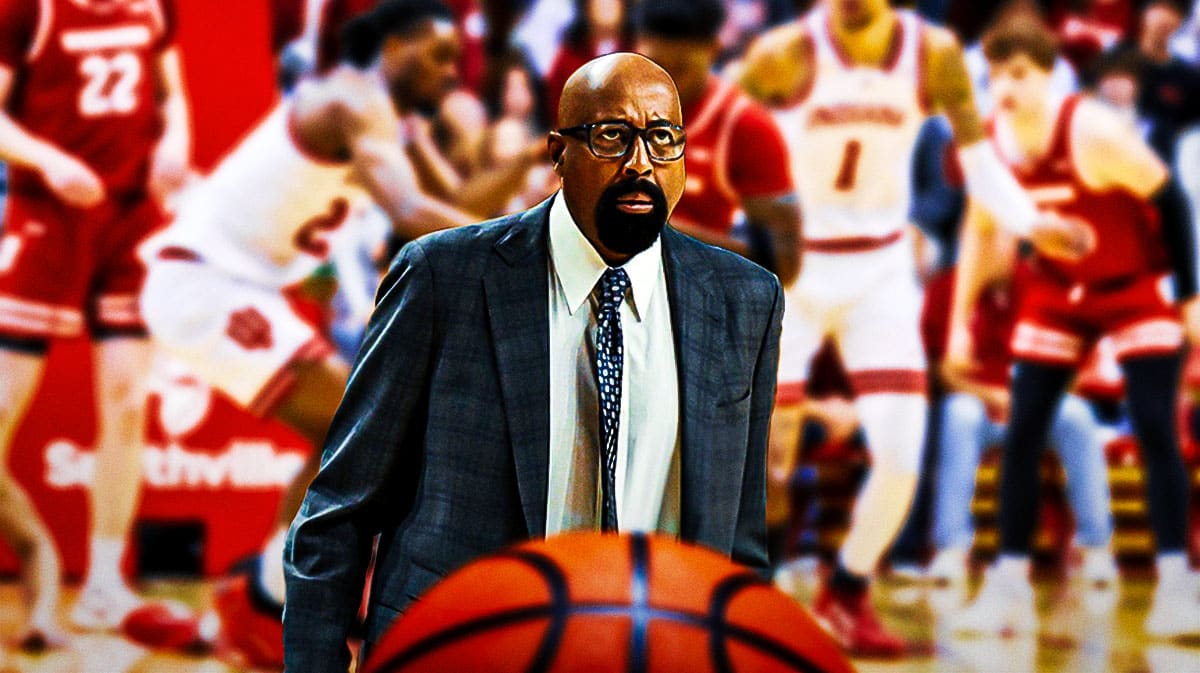 Indiana basketball coach Mike Woodson watching his players.