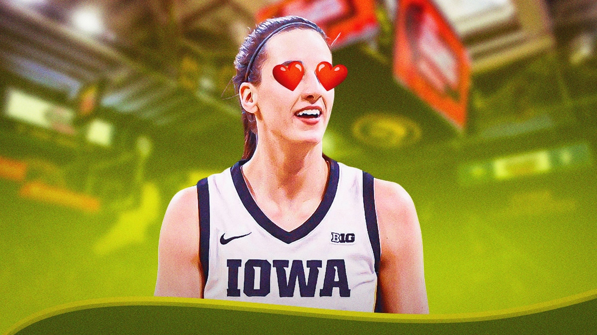 Caitlin Clark with heart eyes