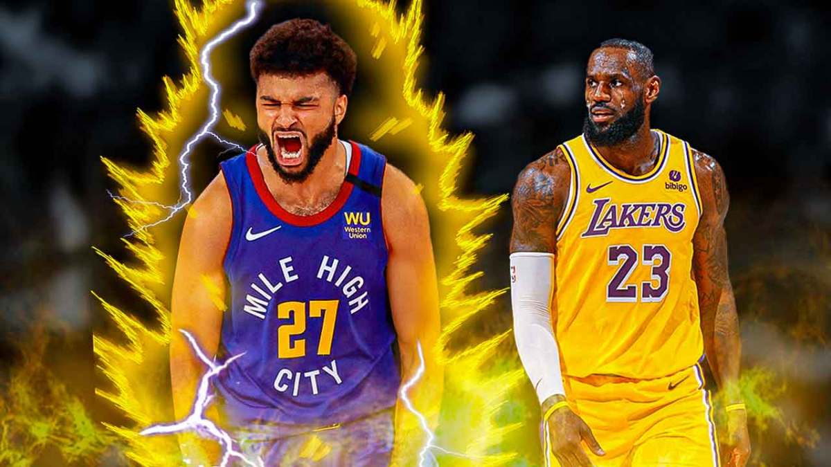 Jamal Murray with super saiyan aura. LeBron James with animated tears
