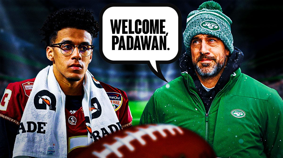 Aaron Rodgers tells Jordan Travis "welcome, padawan."