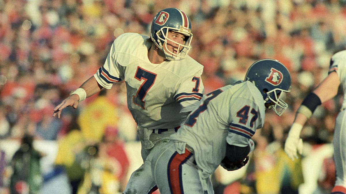 John Elway of the quarterback class of 1983 on the Broncos