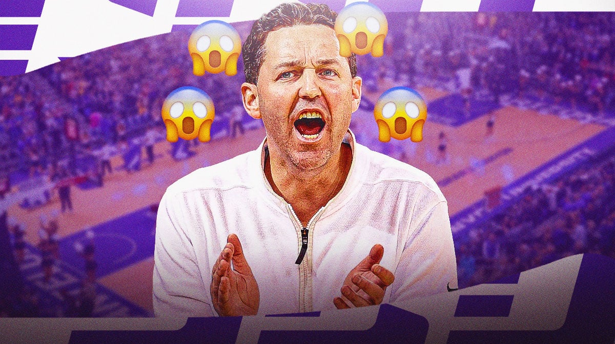 Grand Canyon basketball head coach Bryce Drew, shocked emojis above
