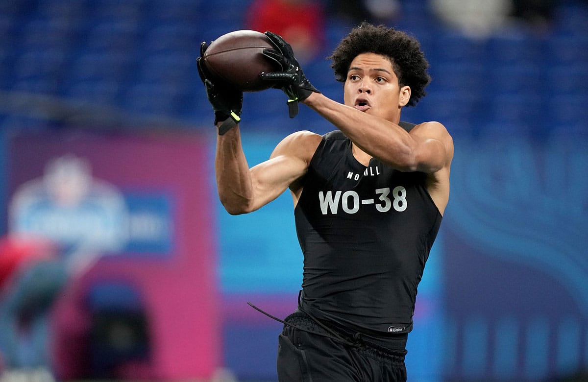 Eagles draft pick Johnny Wilson at the scouting combine