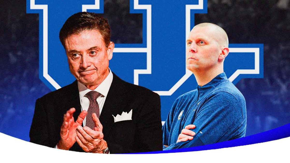 Former BYU HC and Kentucky HC Mark Pope with Rick Pitino after replacing John Calipari
