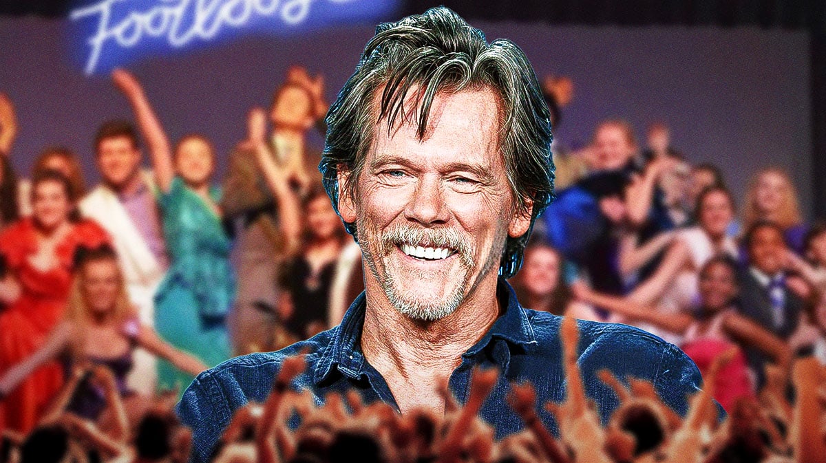 Kevin Bacon and scene from Footloose.