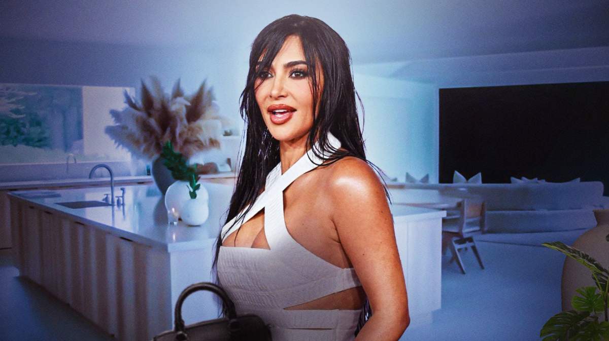 Kim Kardashian smiling