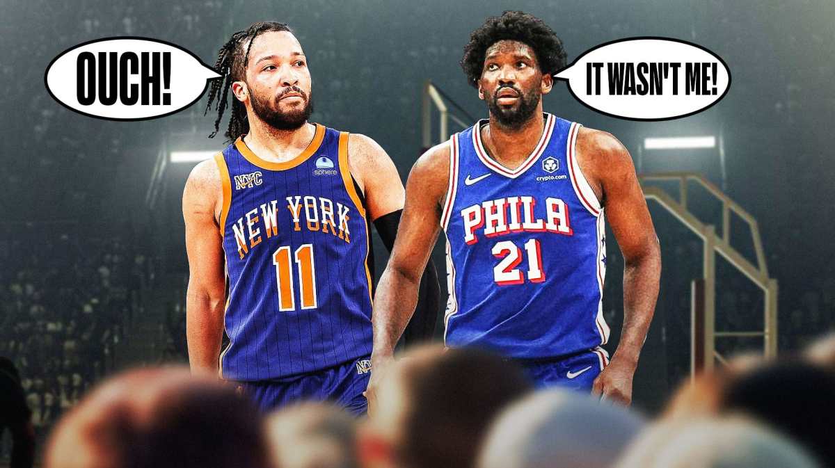 New York Knicks guard Jalen Brunson and Philadelphia 76ers center Joel Embiid