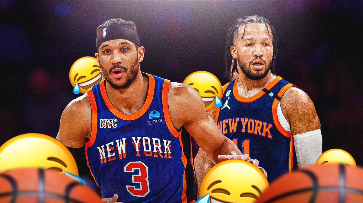Jalen Brunson, Josh Hart. Cry laughing emojis