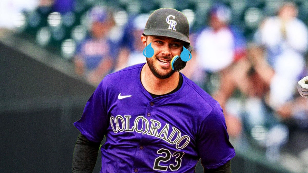 Kris Bryant crying with Rockies