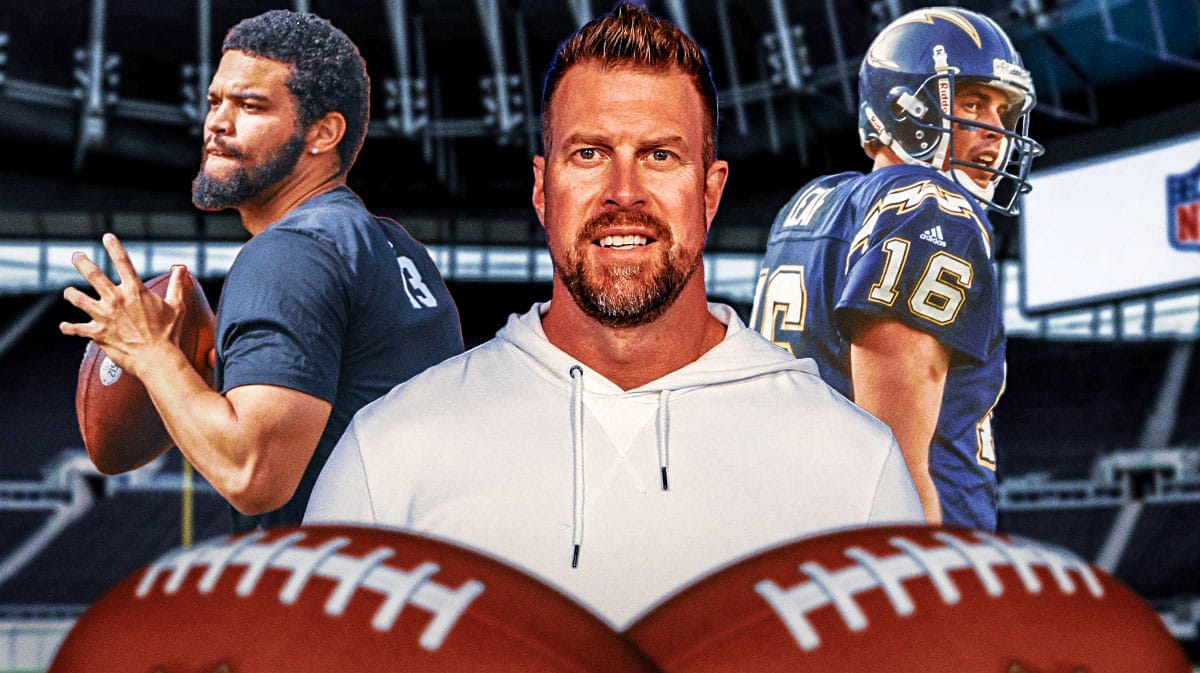 Former #2 pick Ryan Leaf and the Bears eventual #1 pick Caleb Williams