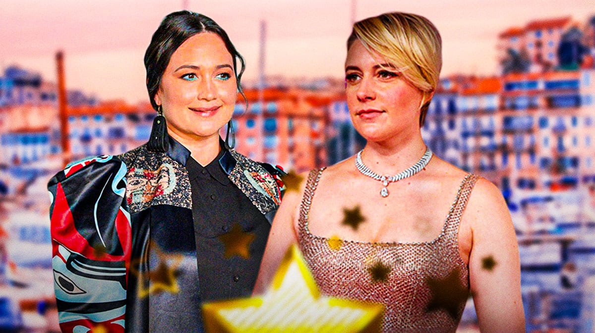 Lily Gladstone and Greta Gerwig at Cannes.