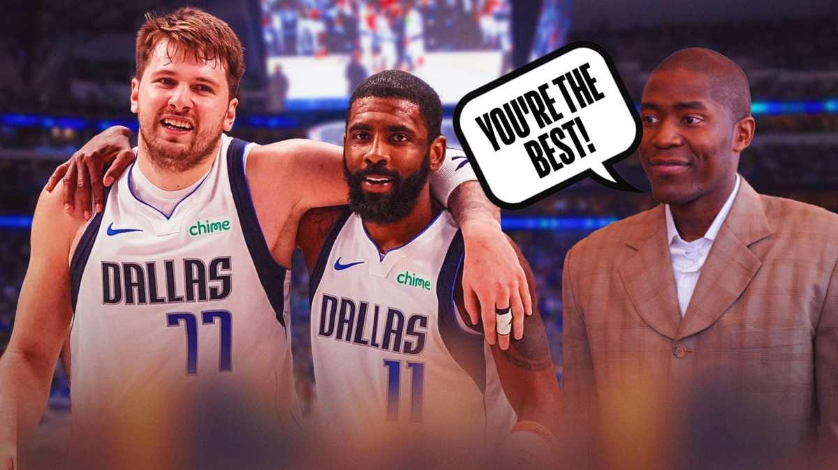 Jamal Crawford telling Luka Doncic and Kyrie Irving "you're the best!"