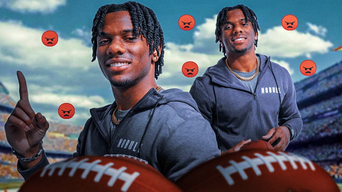 Malik Nabers with angry emojis all around him
