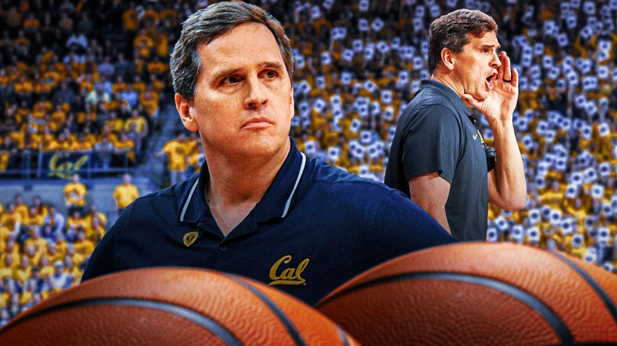 Mark Madsen, Cal basketball, Golden Bears, BYU basketball, Mark Madsen BYU, Mark Madsen and BYU logo with Cal basketball arena in the background