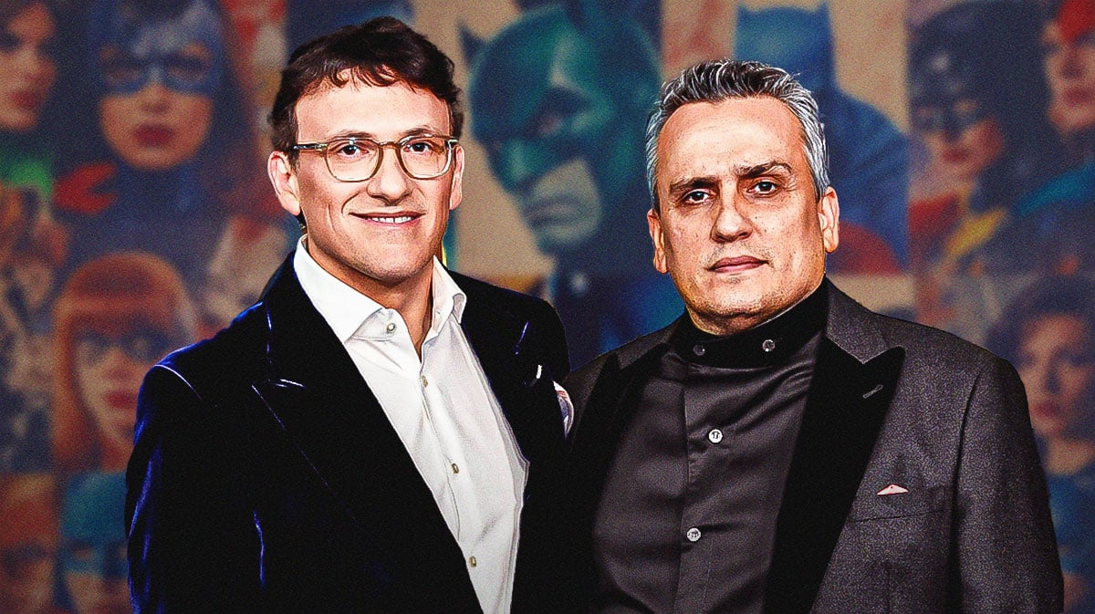 Russo brothers, Marvel, DC posters in the background