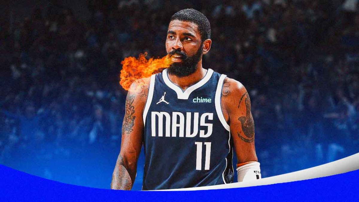 Mavericks' Kyrie Irving breathing fire.