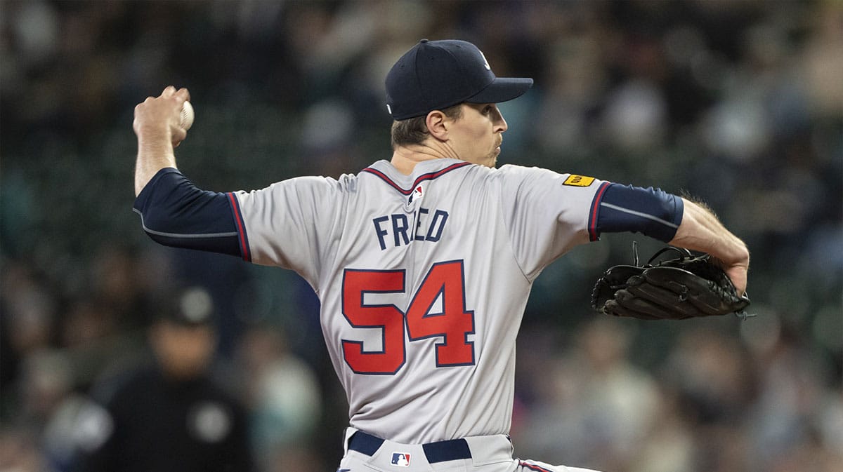 Atlanta Braves starter Max Fried (54) delivers a pitch during the first inning against the Seattle Mariners at T-Mobile Park. 