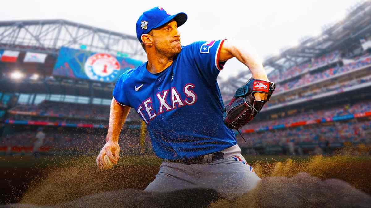 Max Scherzer in Texas Rangers jersey