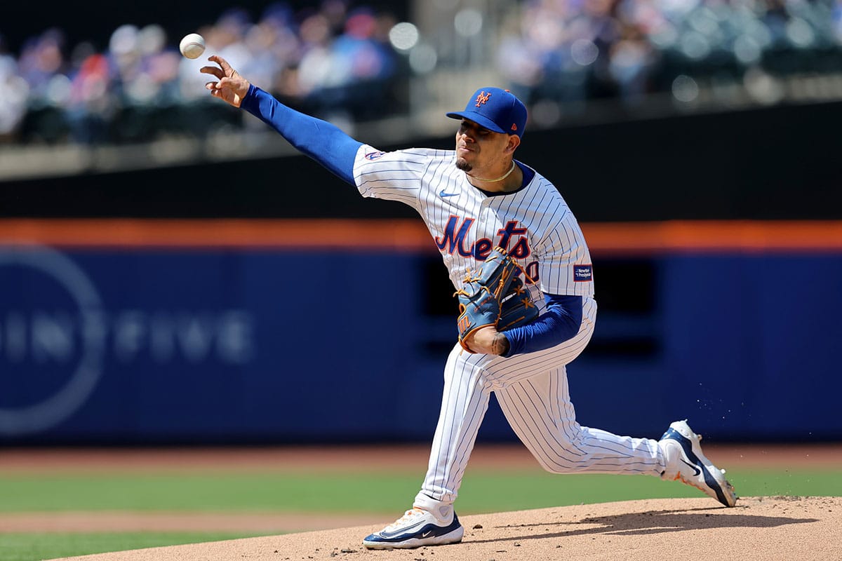 Mets starting pitcher Jose Butto (70) pitches