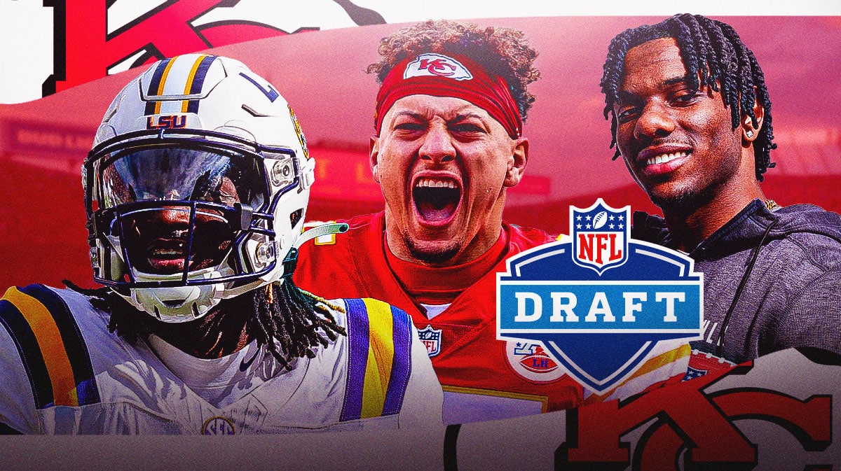 Chiefs Andy Reid mentee Patrick Mahomes with WR prospects in the 2024 NFL Draft