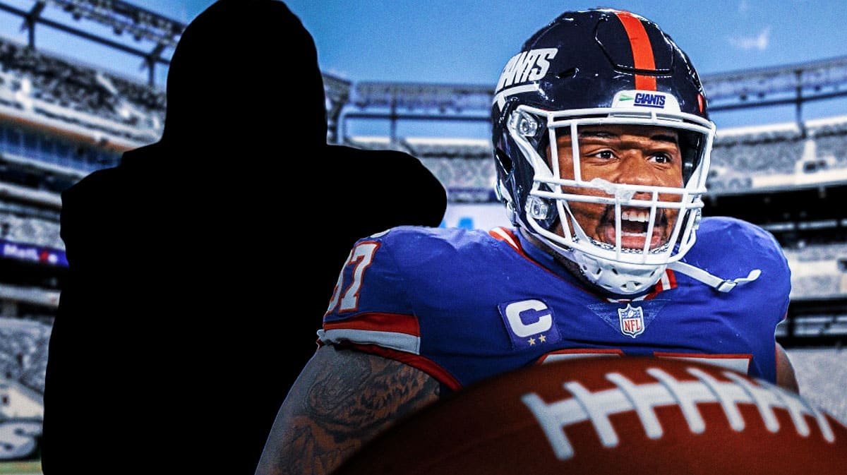 Jordan Phillips as a silhouette, Dexter Lawrence next to him