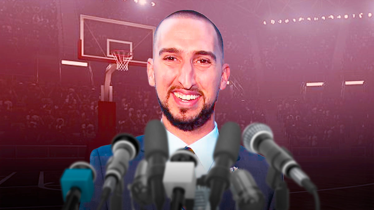 Nick Wright in front of microphones.