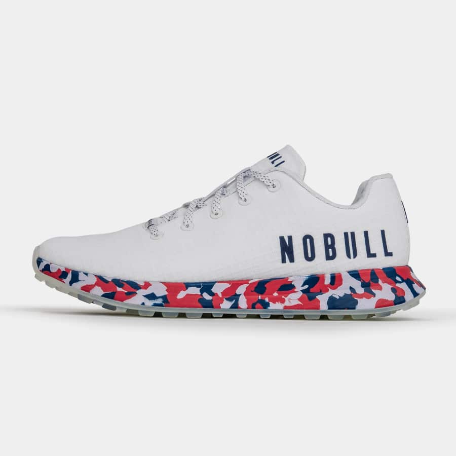 Nobull Women's USA Gore-Tex Ripstop Golf Shoe - White colored on a light gray background.