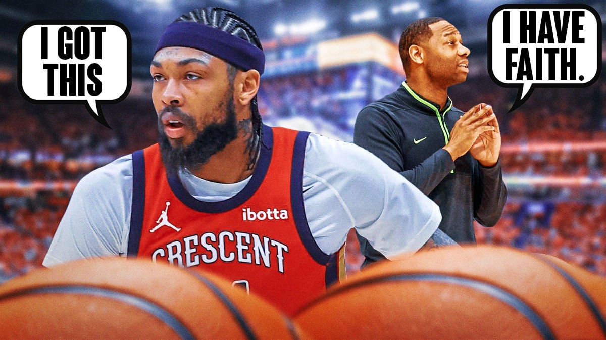 Graphic: Brandon Ingram saying "I got this" and Willie Green replying "I have faith."