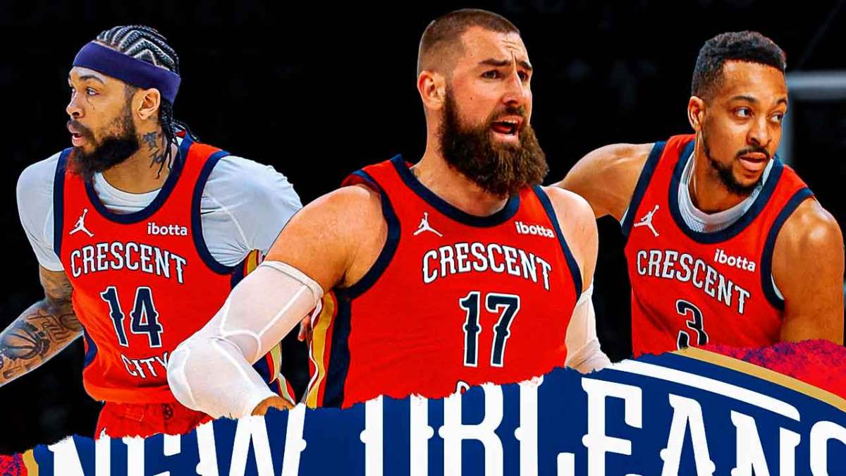 Pelicans' Jonas Valanciunas, Brandon Ingram, and CJ McCollum all looking angry