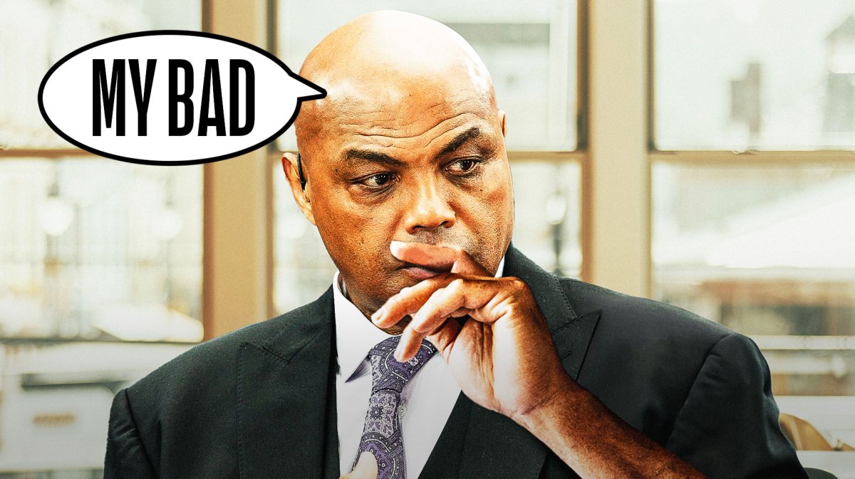 Charles Barkley with hand in face, saying my bad