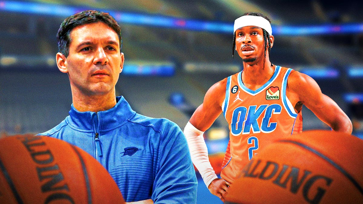 Oklahoma City Thunder coach Mark Daigneault and OKC star Shai Gilgeous-Alexander