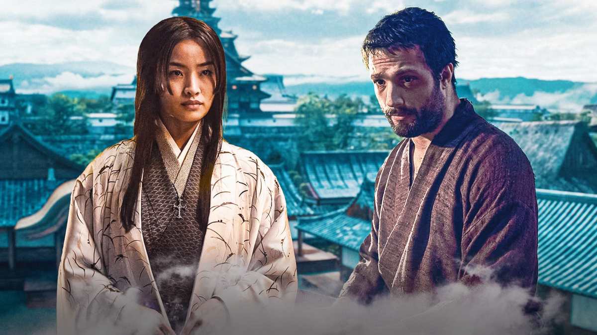 Shōgun, Anna Sawai as Lady Mariko Toda, Cosmo Jarvis as John Blackthorne