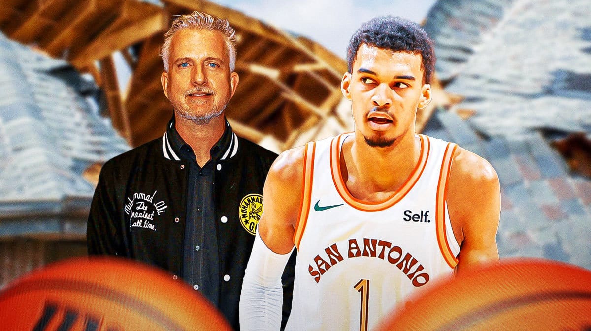 San Antonio Spurs rookie Victor Wembanyama and The Ringer's Bill Simmons