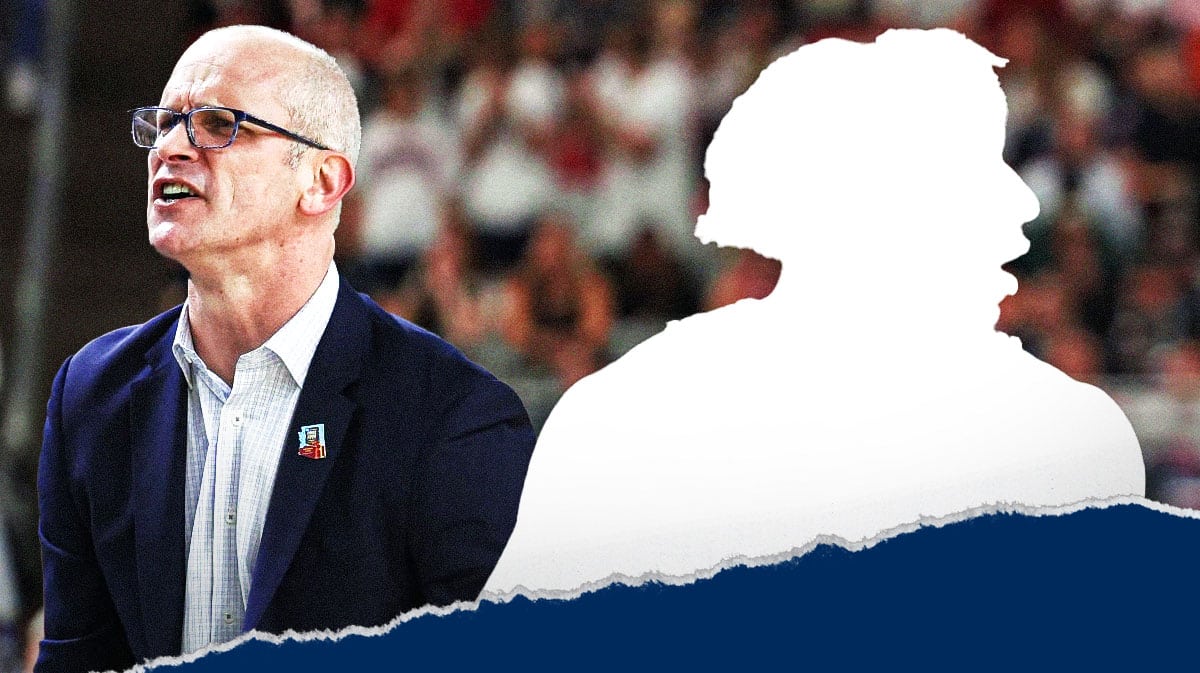 Tarris Reed as a silhouette, Dan Hurley