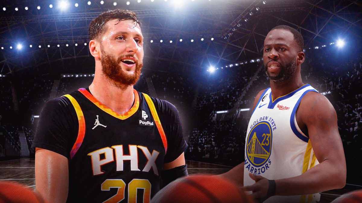 Suns Jusuf Nurkic with Warriors Draymond Green after loss to Kings
