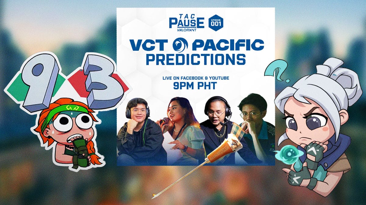 The Tac Pause VALORANT Podcast crew including Jusuave, Dadum, Mochii, Salvatore, Elle