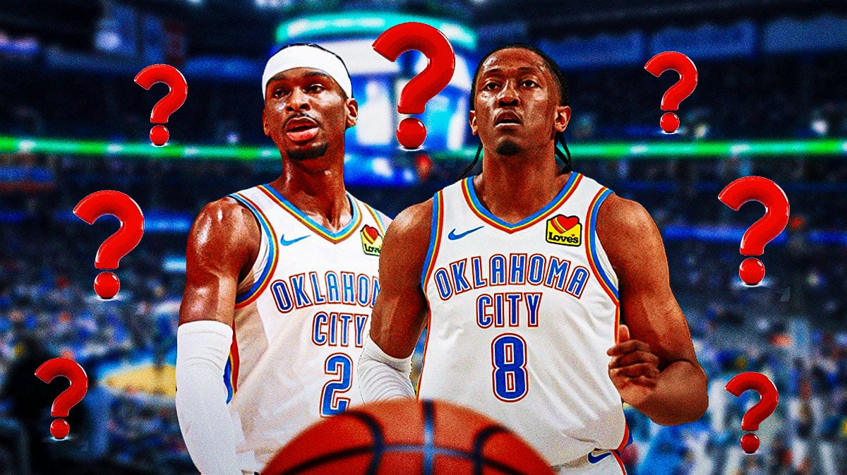Thunder's Shai Gilgeous-Alexander, Jalen Williams with question marks all around.