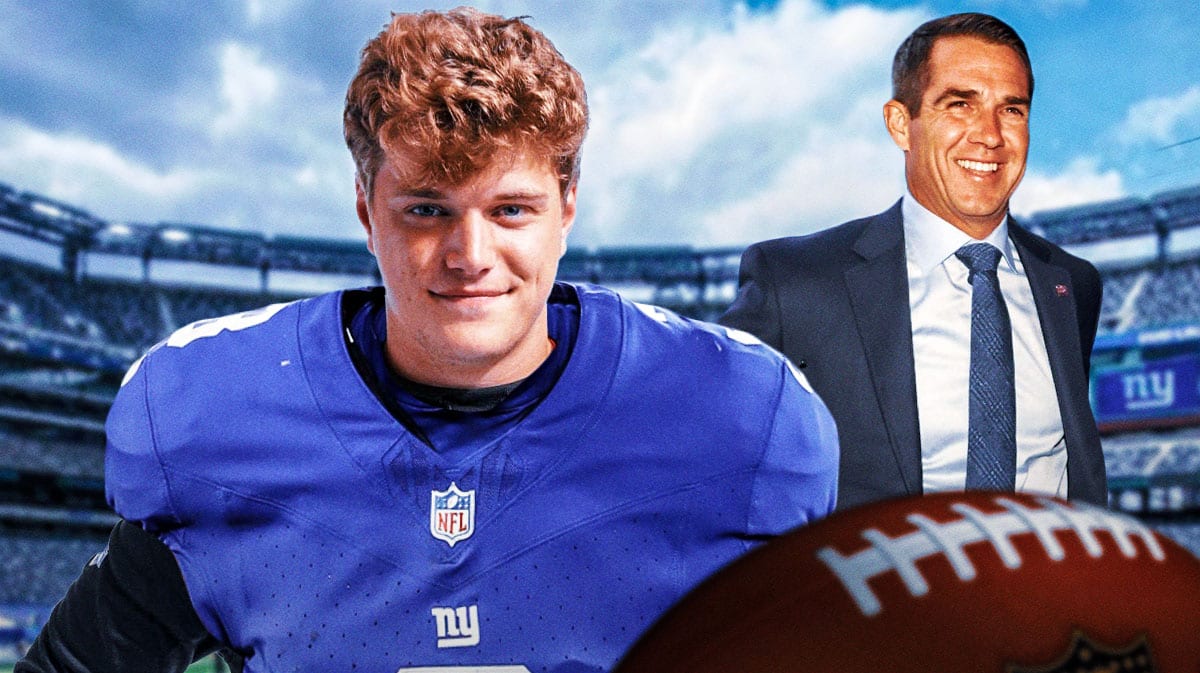 JJ McCarthy in a Giants uniform. Joe Schoen