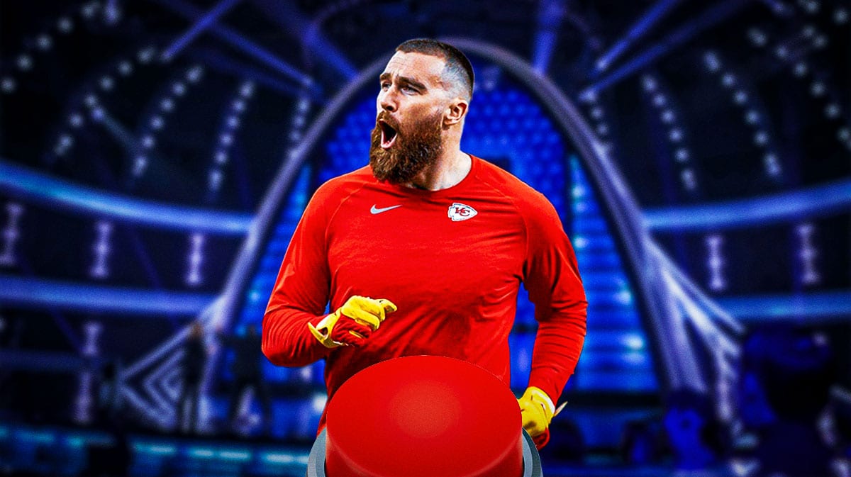 Travis Kelce on a game show.