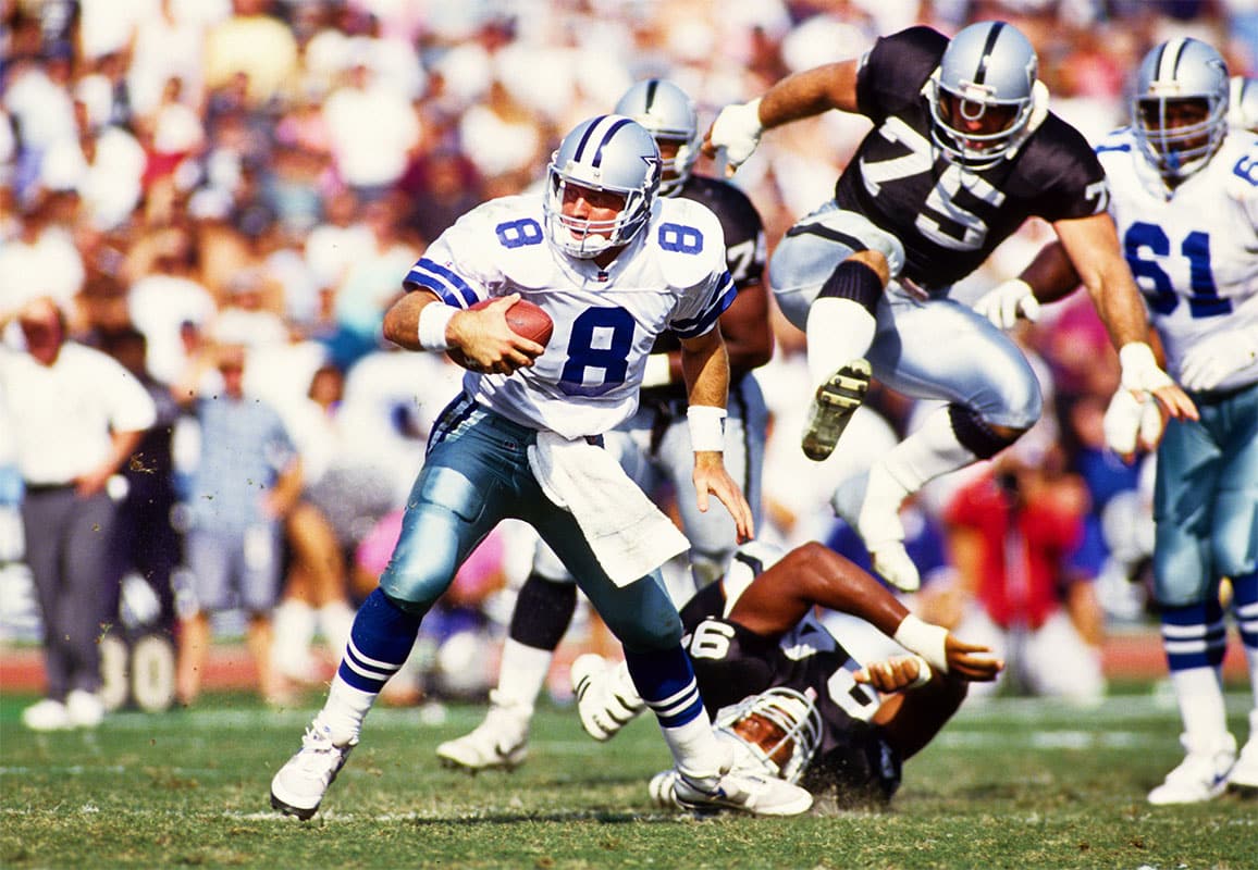 Number one NFL Draft pick Troy Aikman on the Cowboys