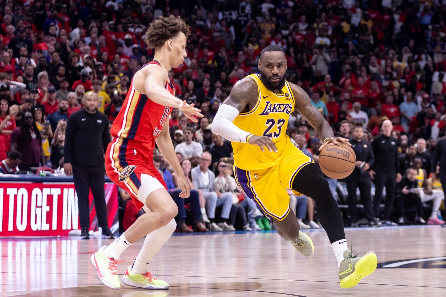 The Lakers' LeBron James vs. Bulls' Michael Jordan. 