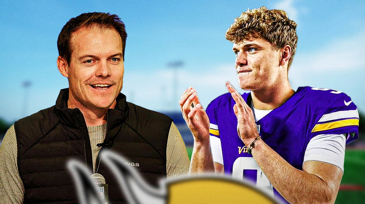 JJ McCarthy in a Vikings uniform, Kevin O'Connell