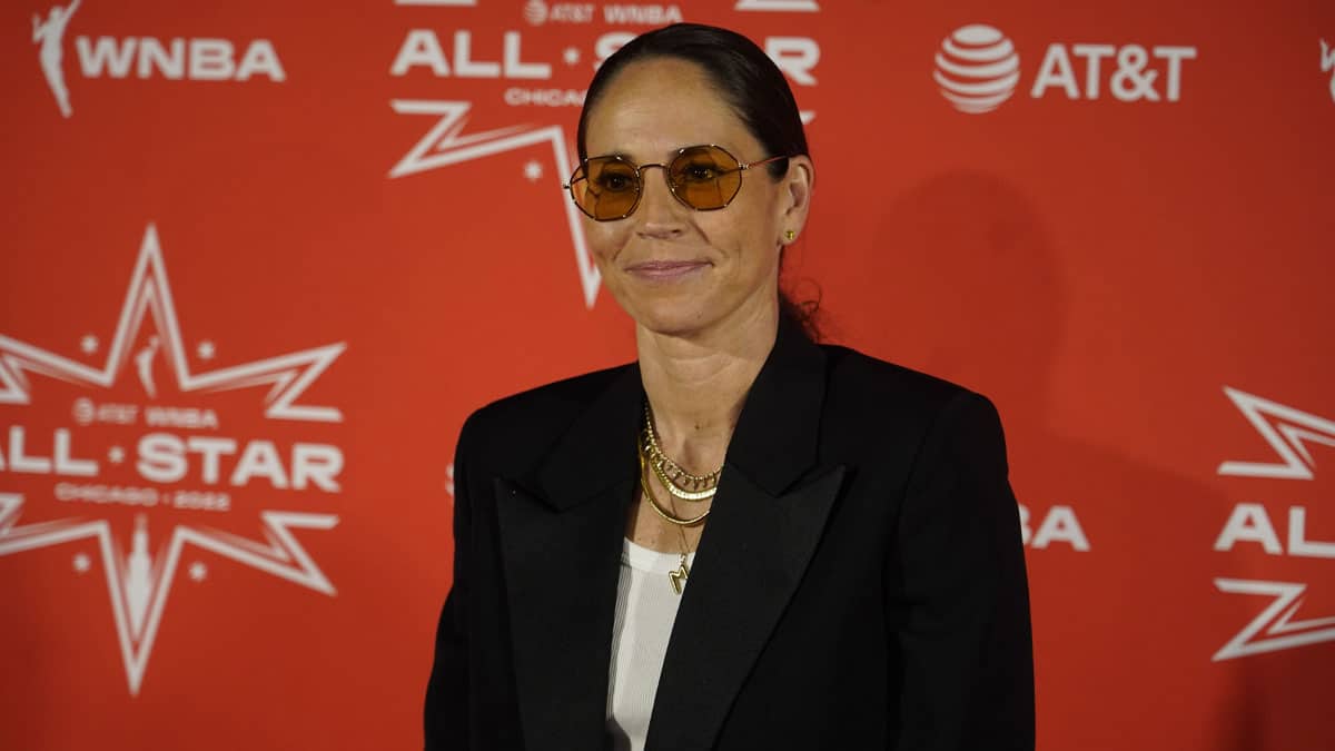 WNBA All Star player Sue Bird walks the Orange Carpet