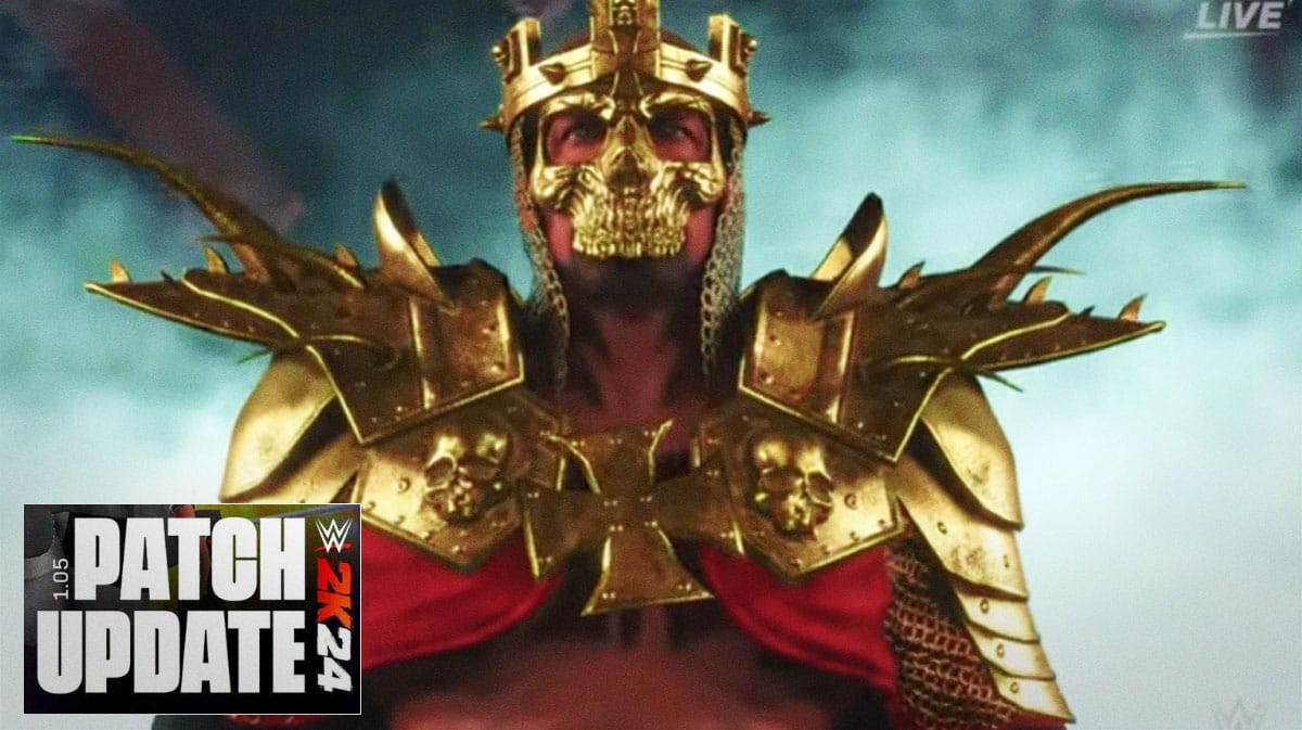 Triple H '14 entrance in gold armor for Forty Years of WrestleMania WWE 2K24 DLC Pack