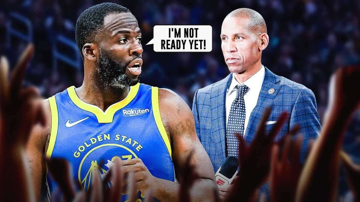 Warriors' Draymond Green talking to Reggie Miller